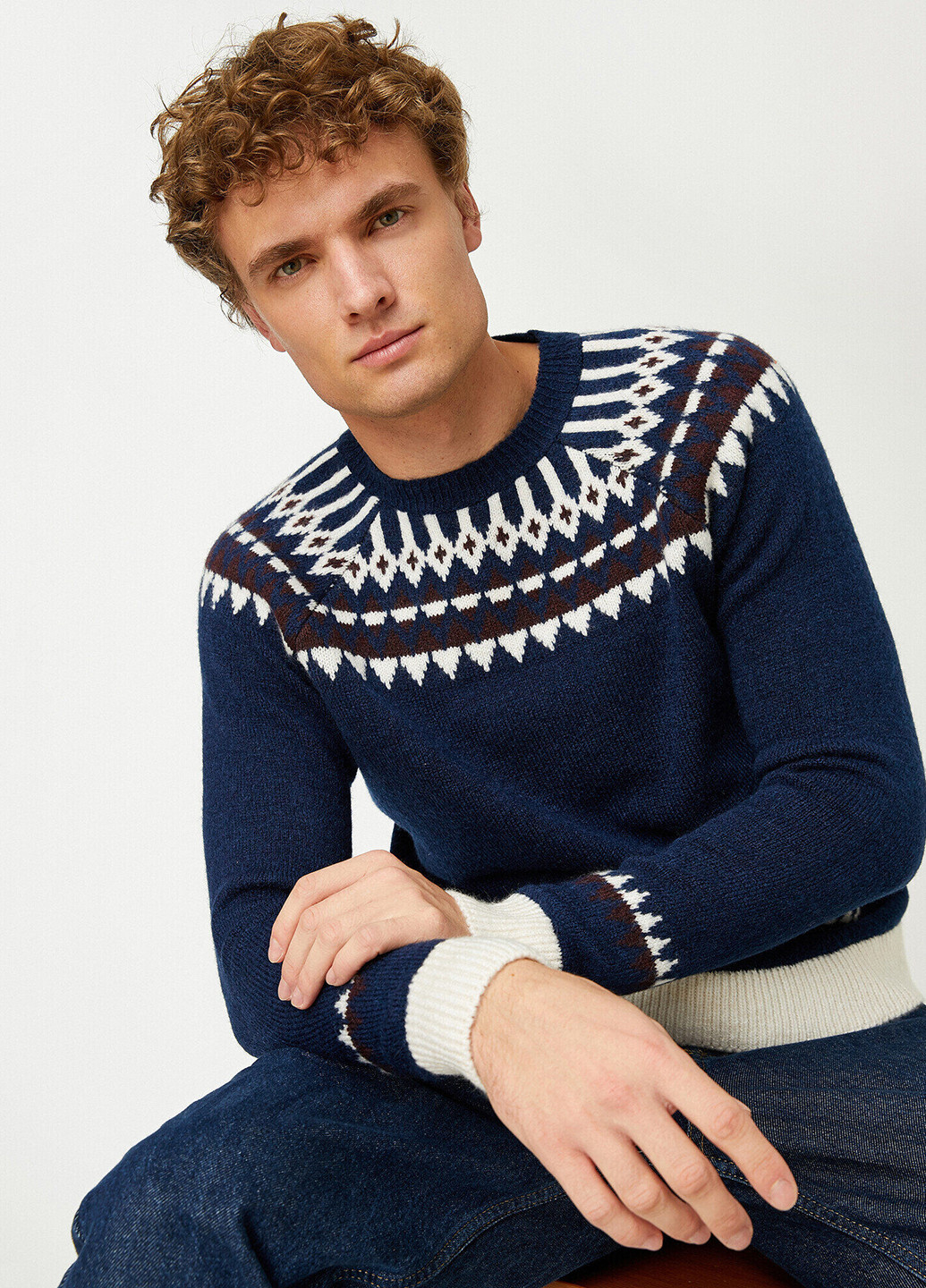 Темно-синий зимний джемпер джемпер KOTON