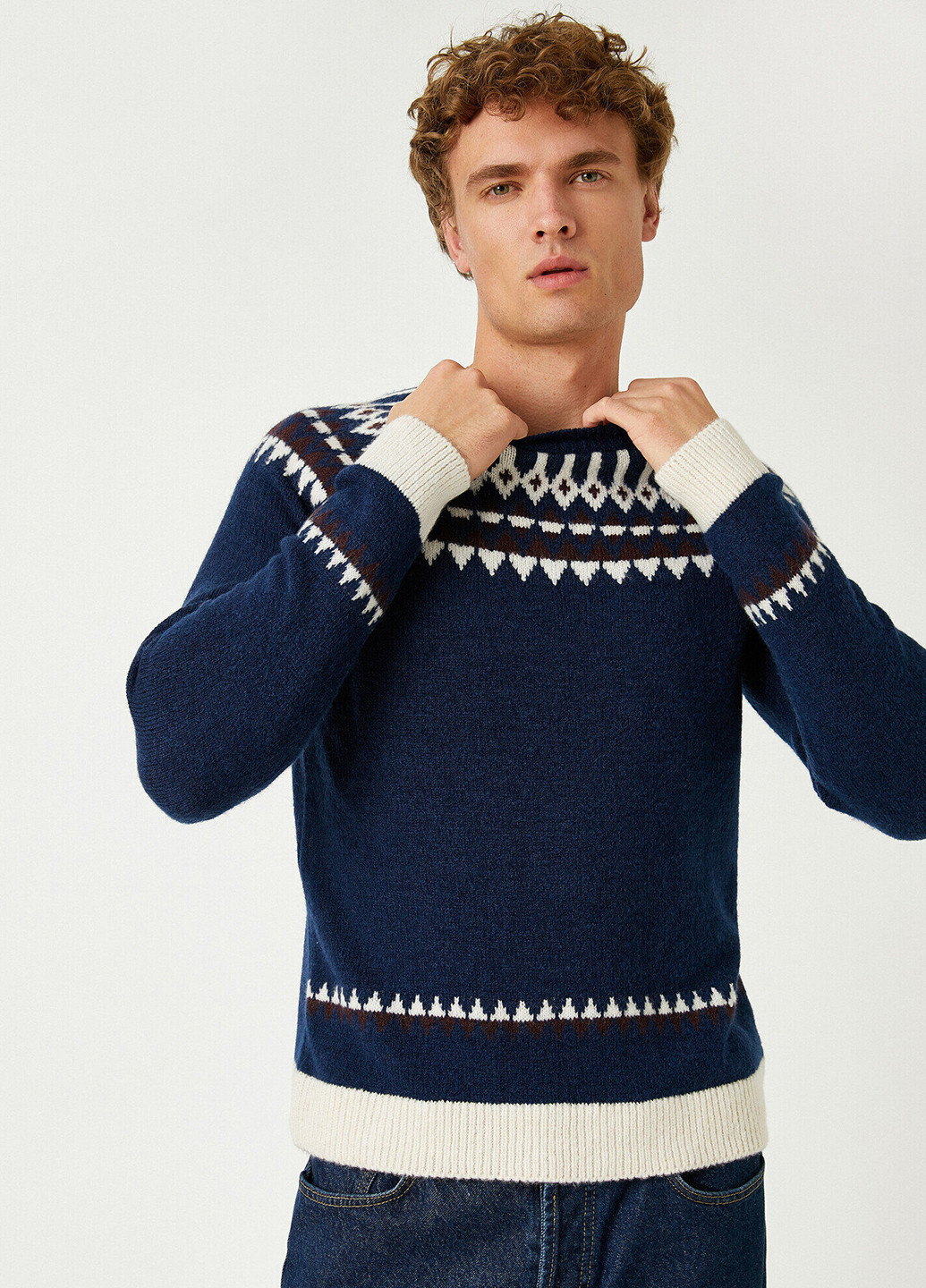 Темно-синий зимний джемпер джемпер KOTON