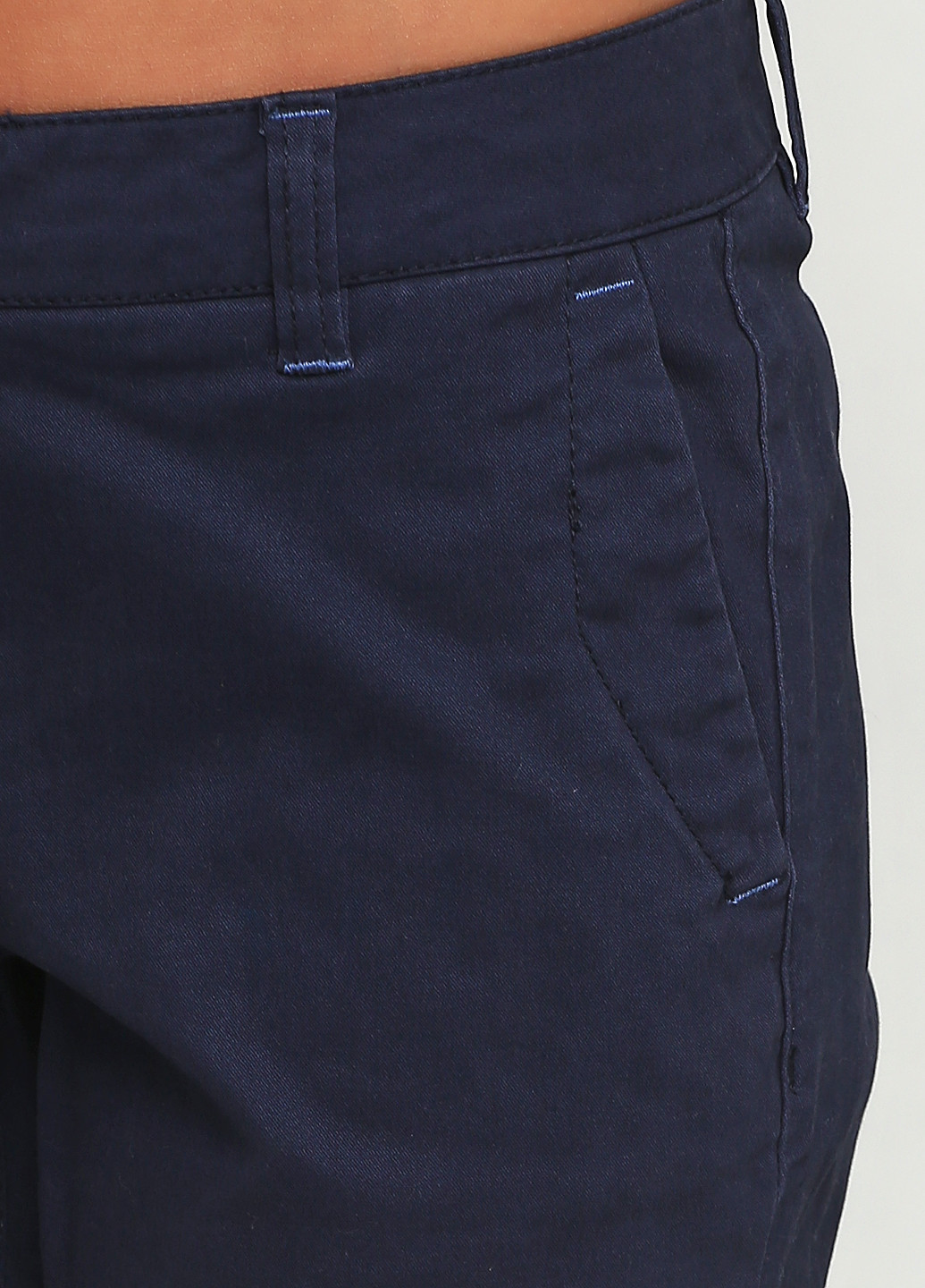 Темно-синие кэжуал демисезонные прямые брюки Colours