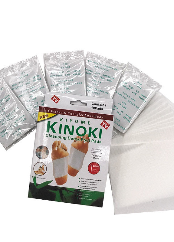 Очищувальні детокс-пластирі для стоп Кіноки Kinoki, 10 шт Kimi (222372585)