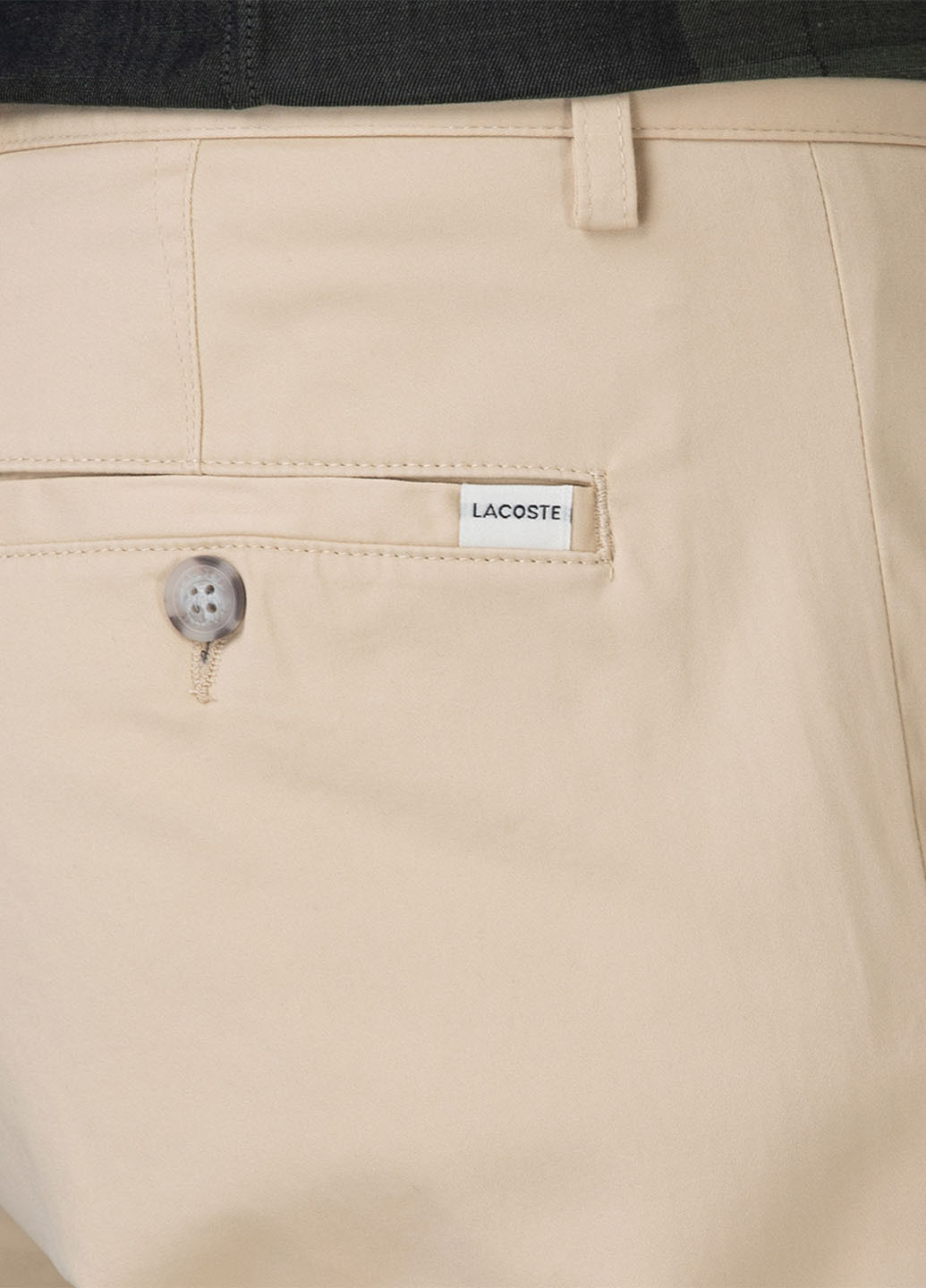 Светло-бежевые кэжуал демисезонные зауженные брюки Lacoste