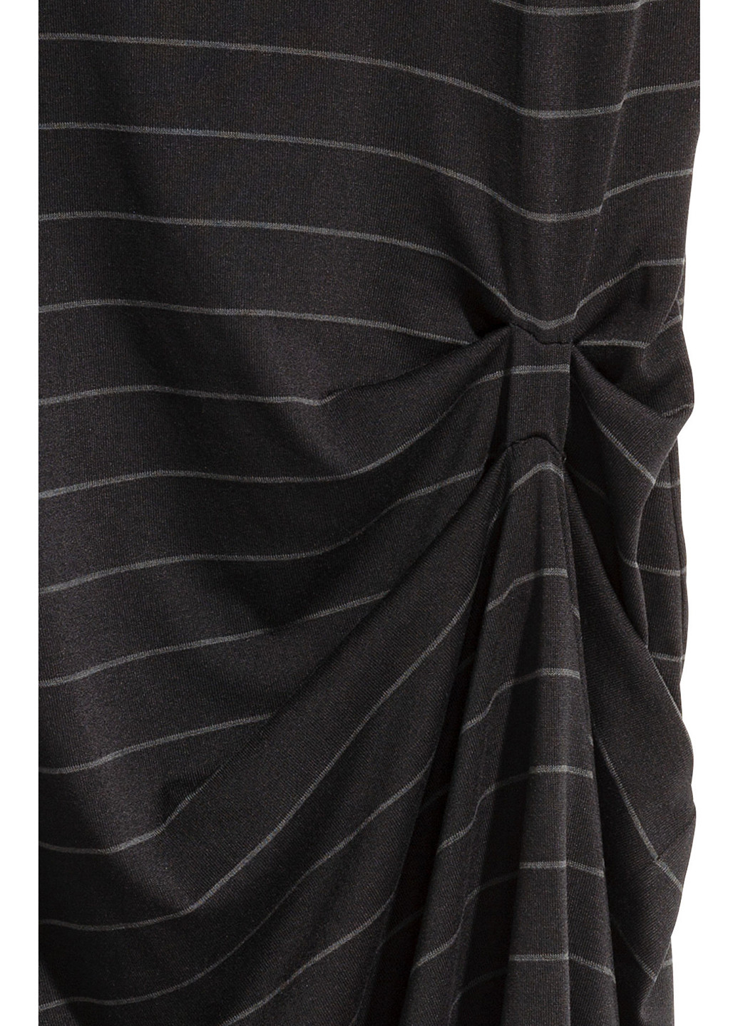 Черное кэжуал платье платье-майка H&M в полоску