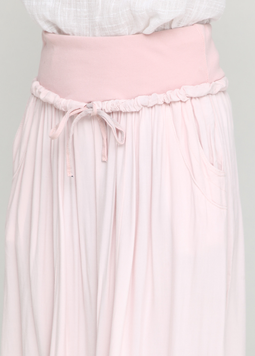 Светло-розовая кэжуал однотонная юбка Fashion Moda макси