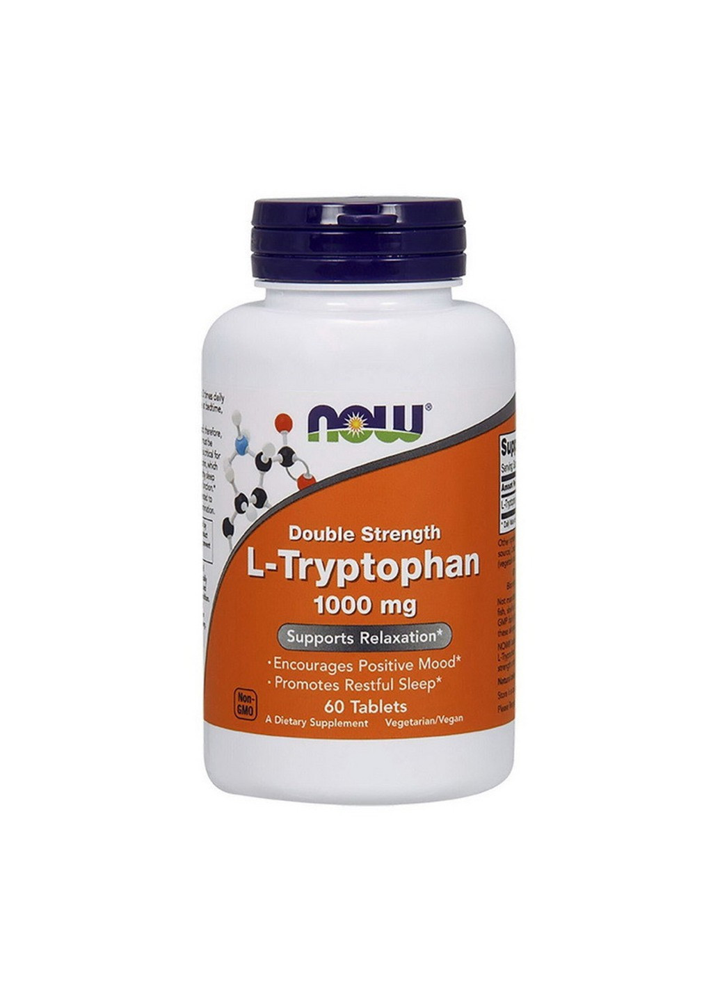 L-триптофан L-Tryptophan 1000 mg 60 таблеток Now Foods (255363459)
