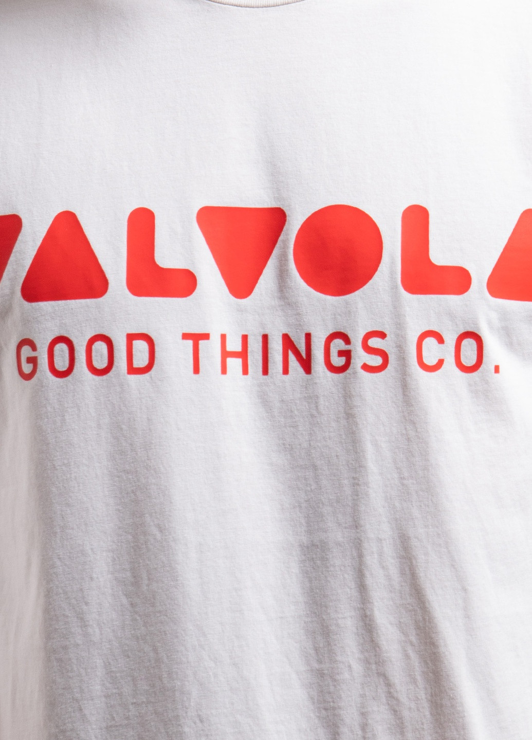 Біла чорна футболка з логотипом Valvola