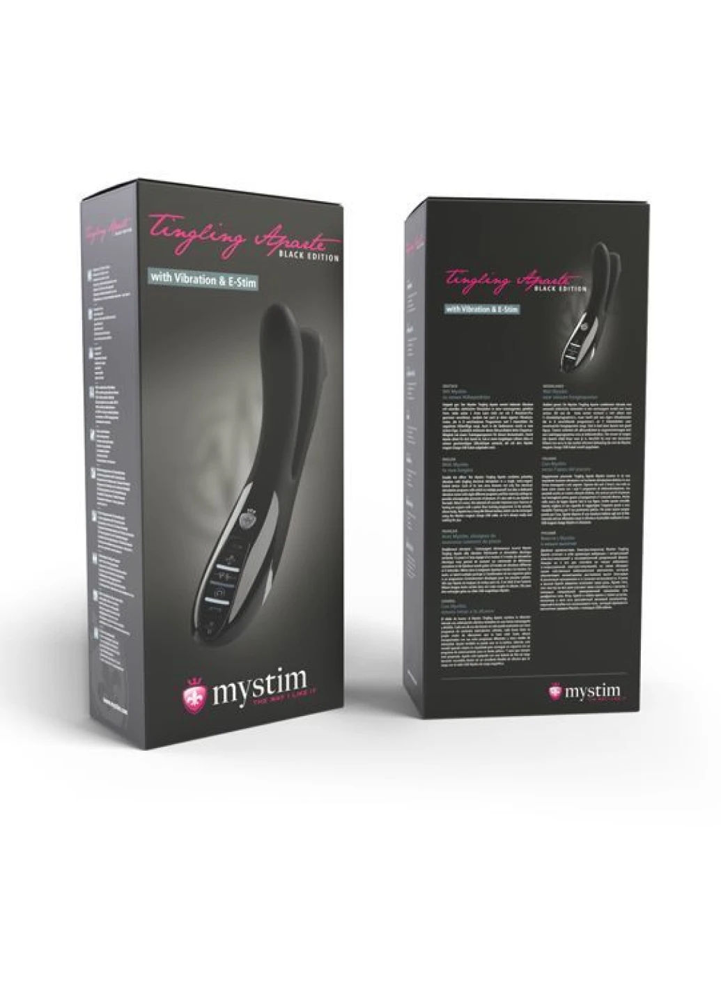 Вібратор подвійний з електростимуляцією Tingling Aparte eStim Black, міостимулятор Mystim (252058633)
