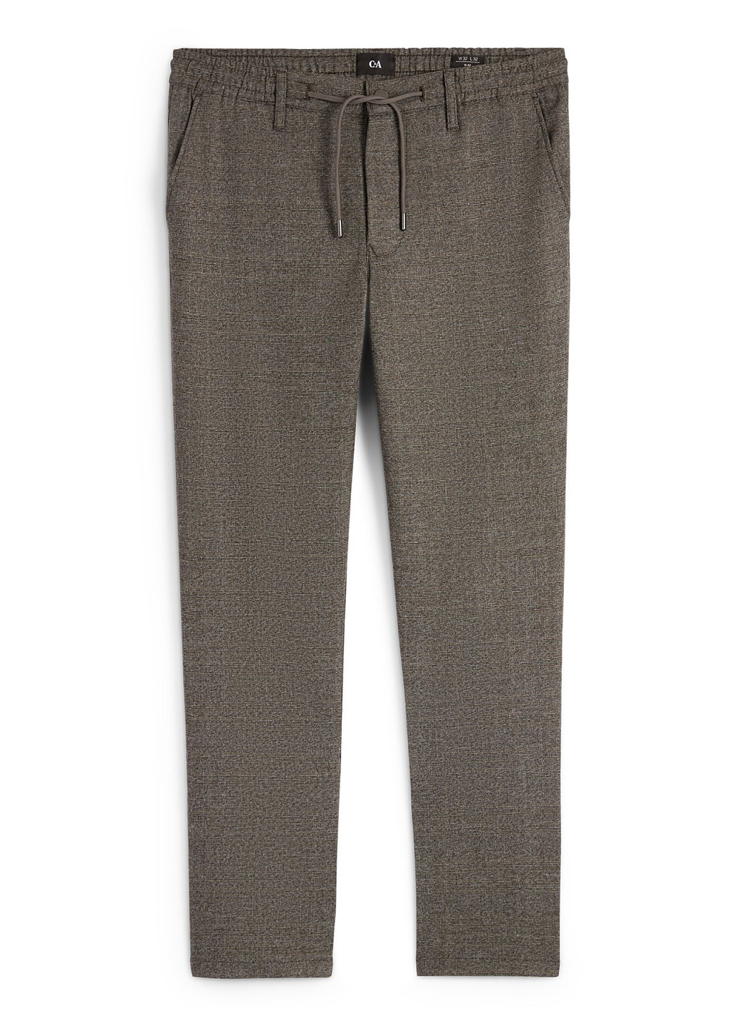 Коричневые кэжуал демисезонные зауженные брюки C&A