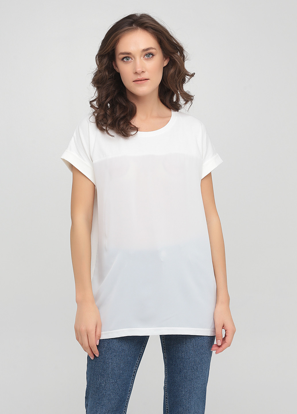 Белая летняя блуза Gina Benotti
