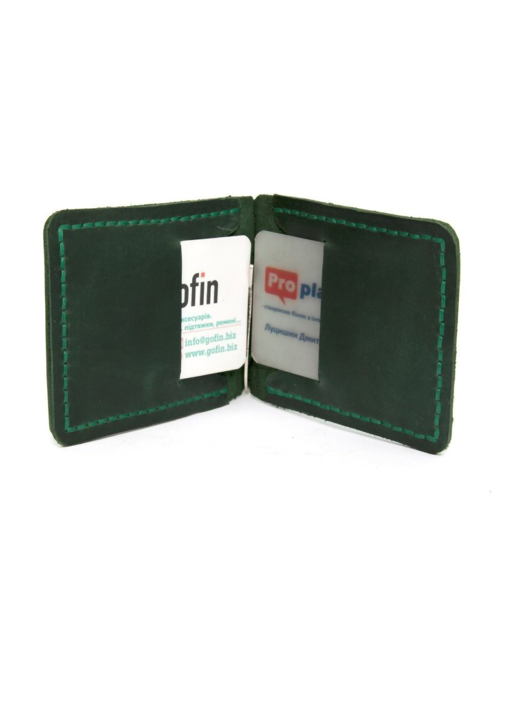 Шкіряний затискач для грошей 11,5х8,5х0,5 см GOFIN (253174573)