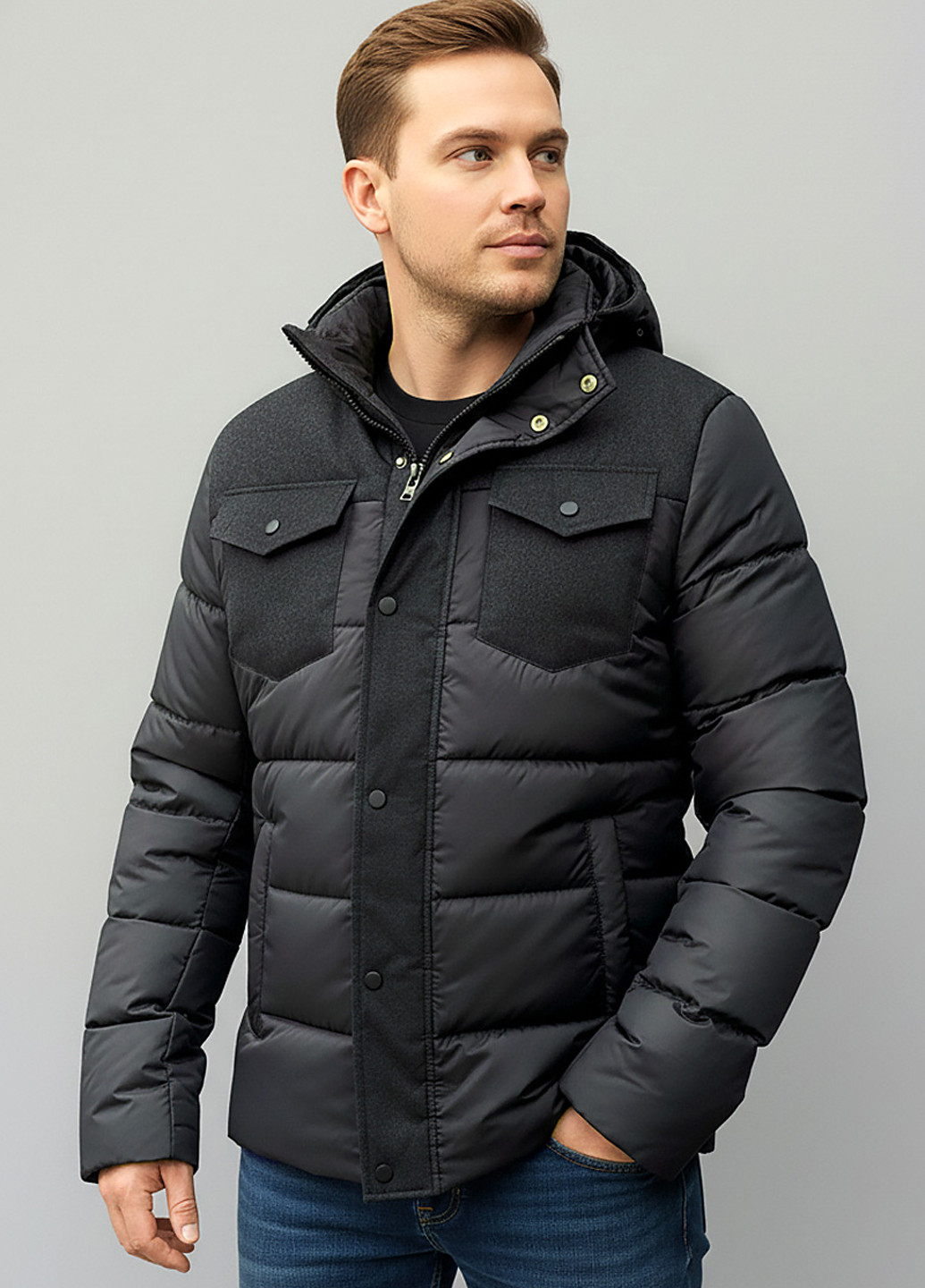 Черная зимняя куртка Sun's House