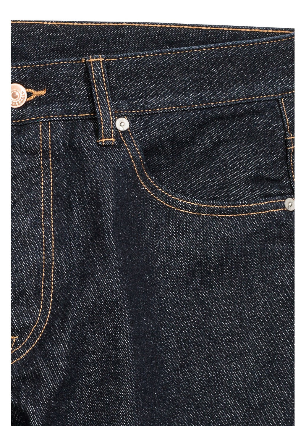 Шорты джинсовые H&M однотонные тёмно-синие джинсовые