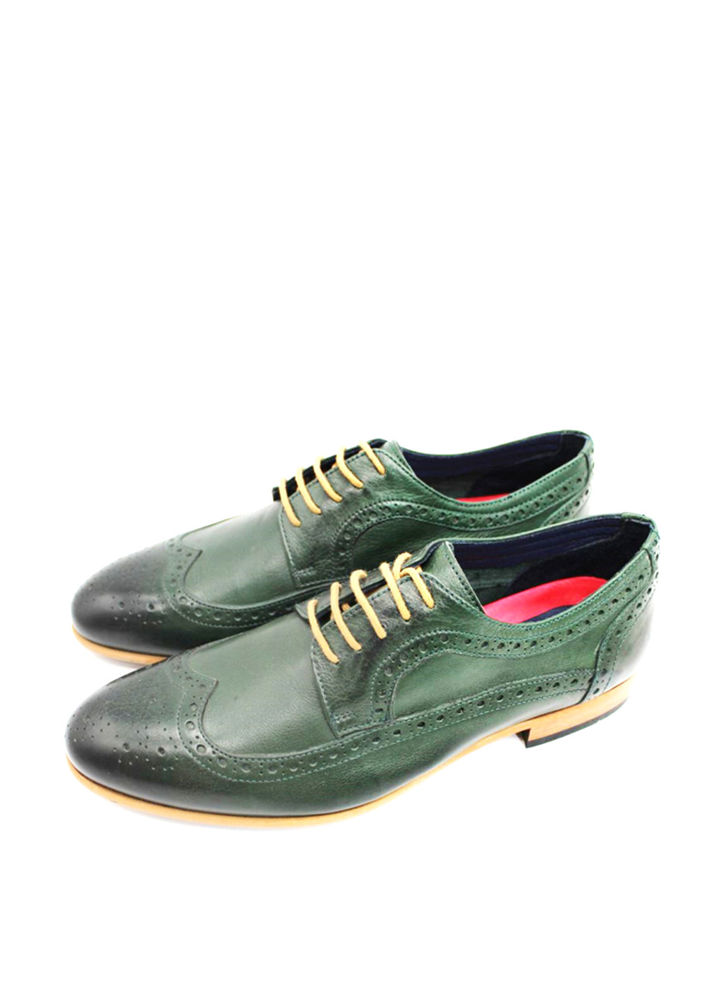 Зеленые кэжуал туфли Luciano Bellini на шнурках