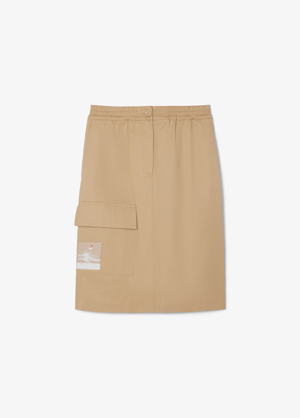 Бежевая кэжуал однотонная юбка Lacoste карго