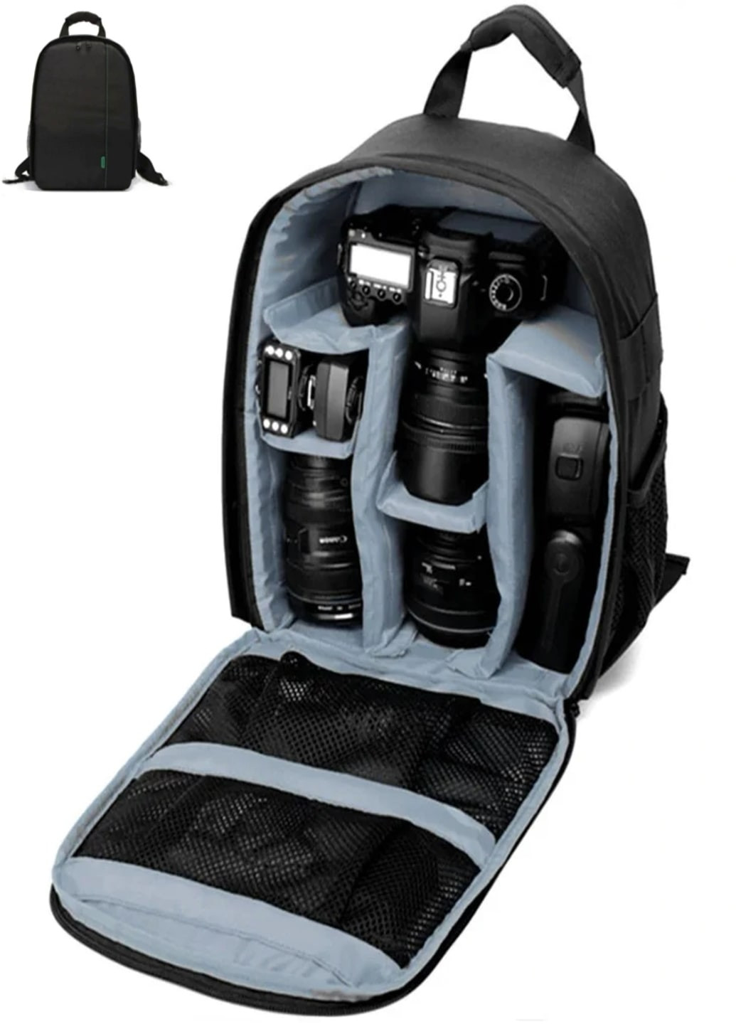 Водонепроникний фоторюкзак професійний рюкзак для дзеркального фотоапарата камери (562089255) Сірий Francesco Marconi (205106751)