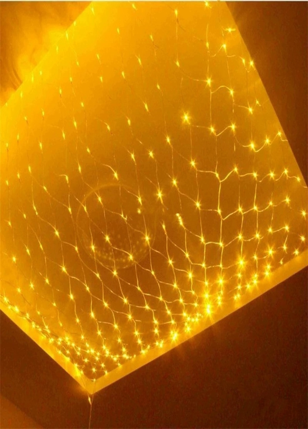 Новогодняя светодиодная гирлянда сетка 120 LED ламп теплый белый 1.45 х 1.45 м (98977485) Francesco Marconi (204146828)