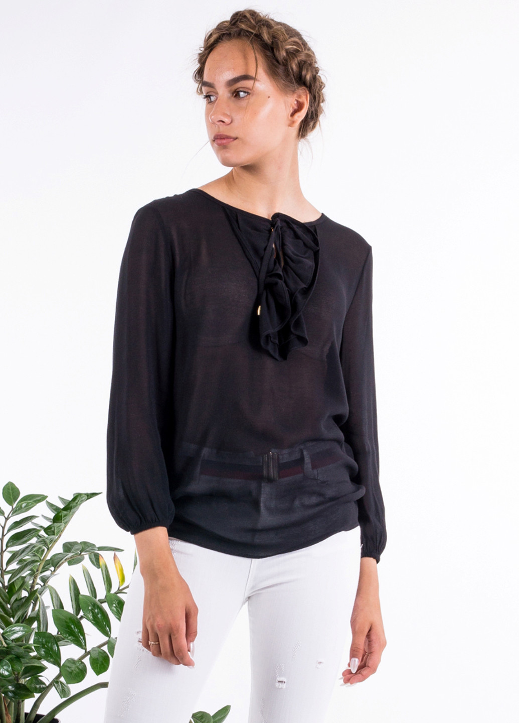 Чорна демісезонна блуза Sarah Chole