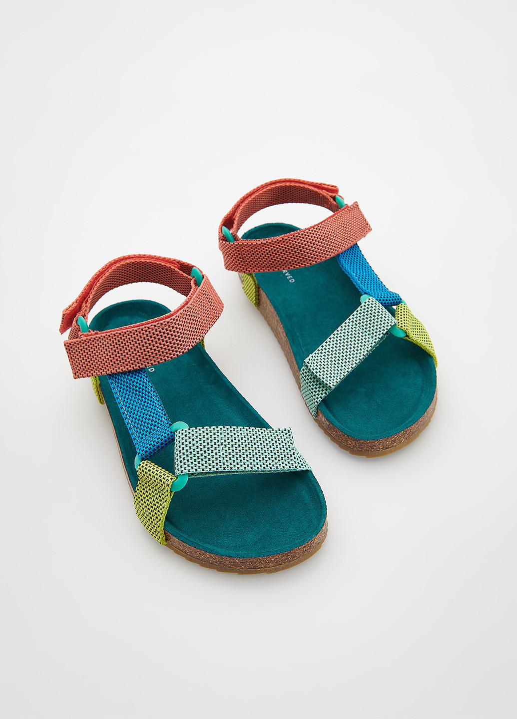Цветные кэжуал сандалии Reserved на липучке