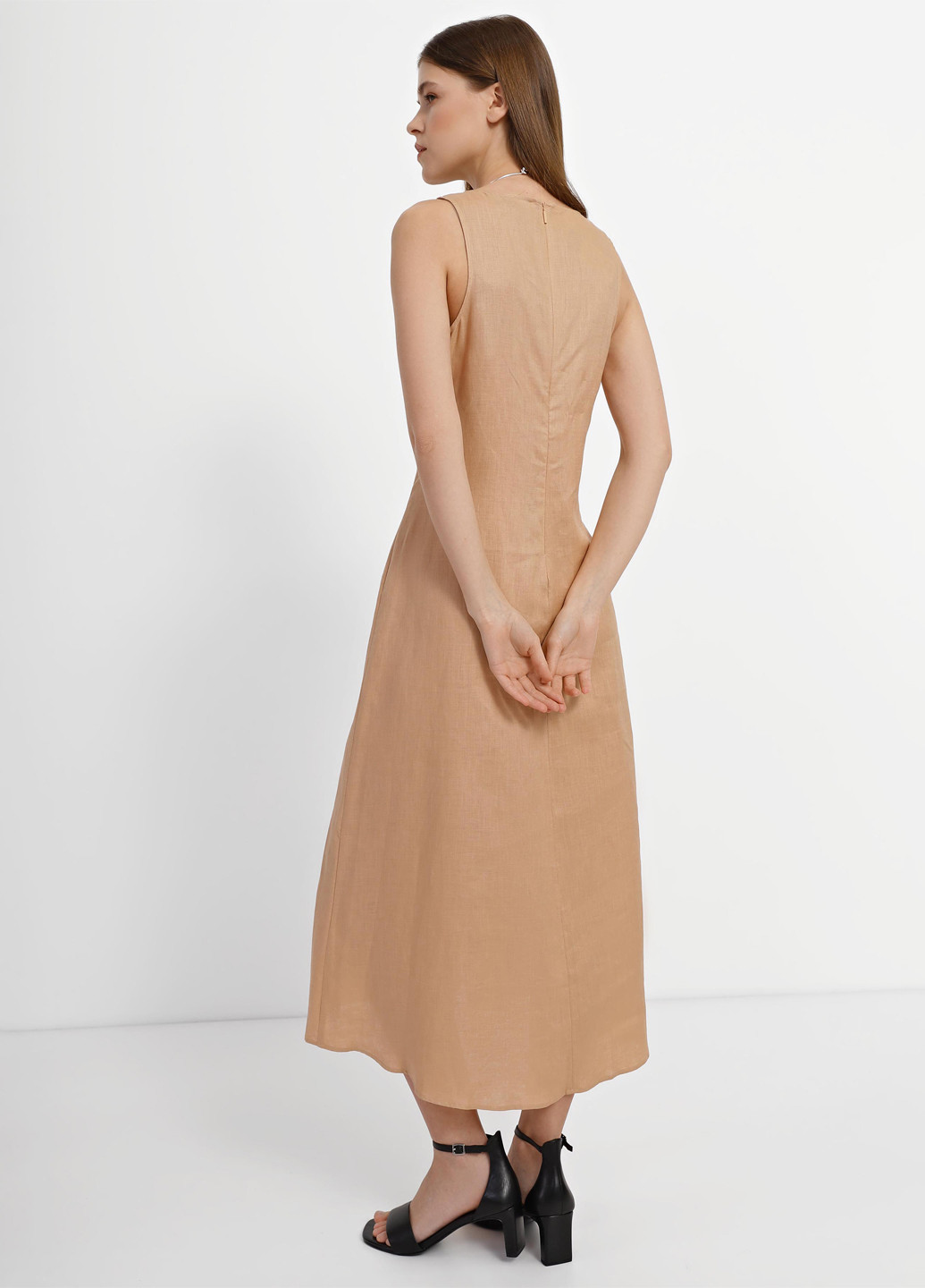 Бежева кежуал сукня а-силует Armani Exchange однотонна