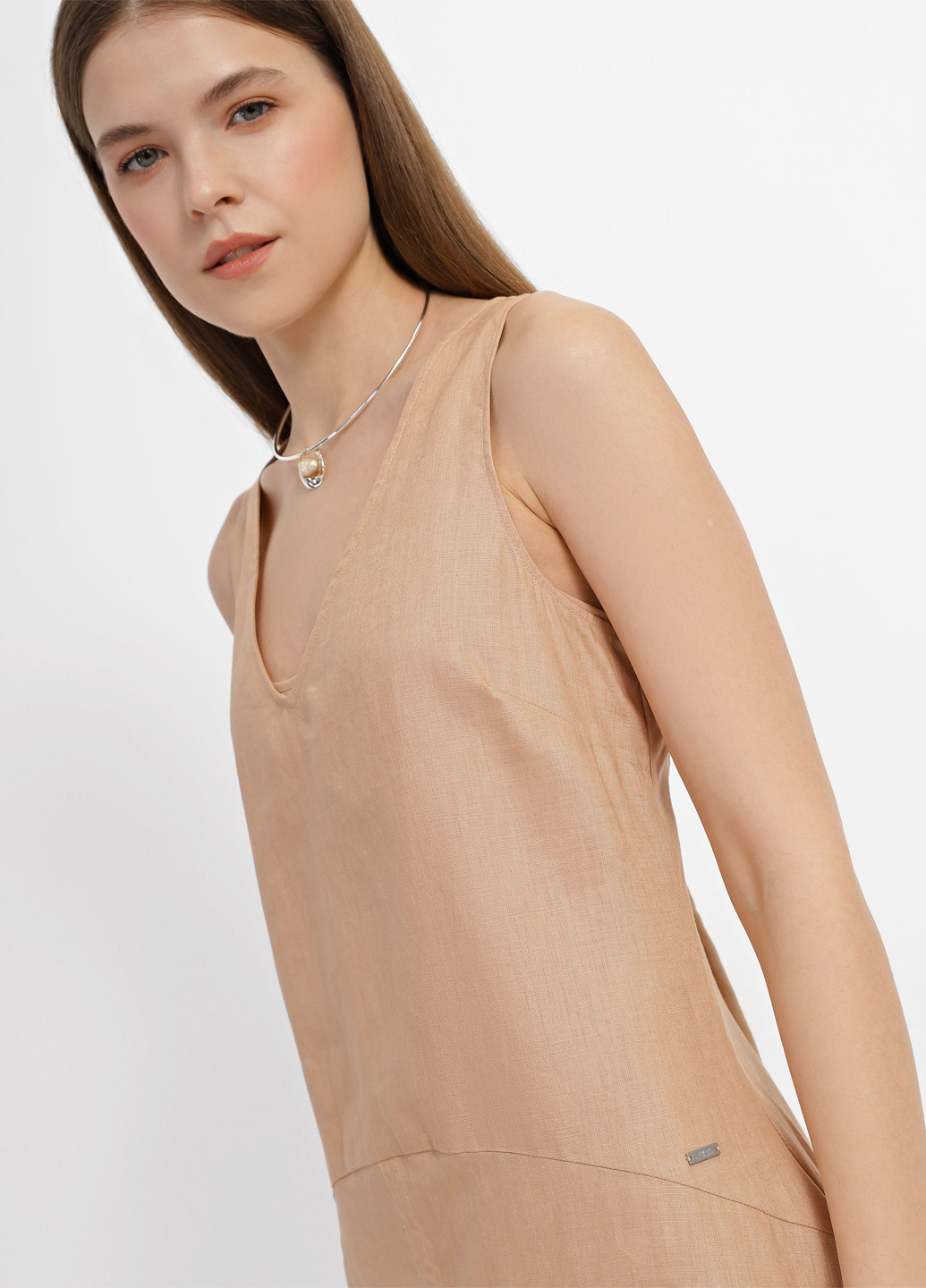 Бежева кежуал сукня а-силует Armani Exchange однотонна