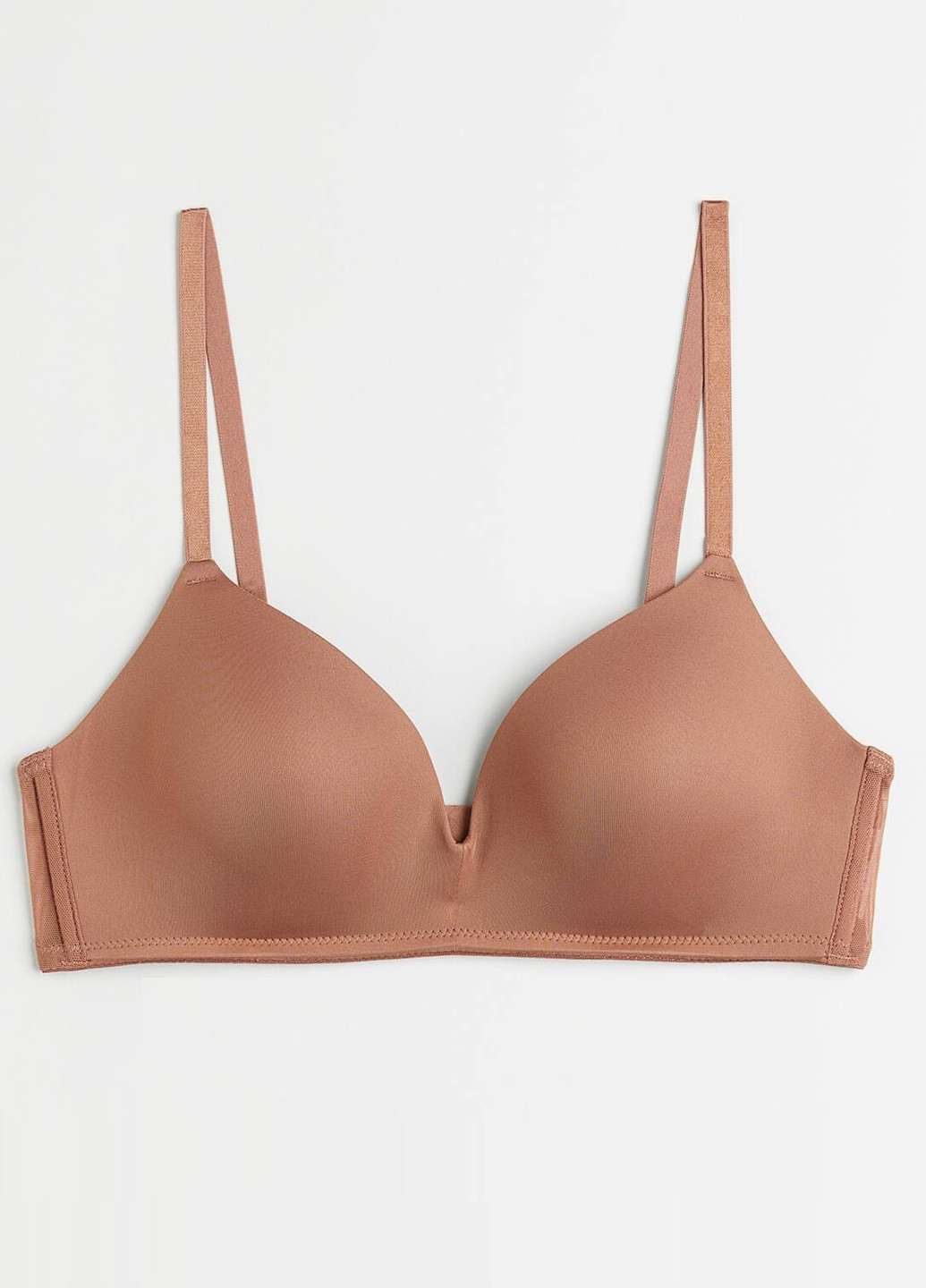 Темно-бежевый бюстгальтер H&M без косточек полиамид