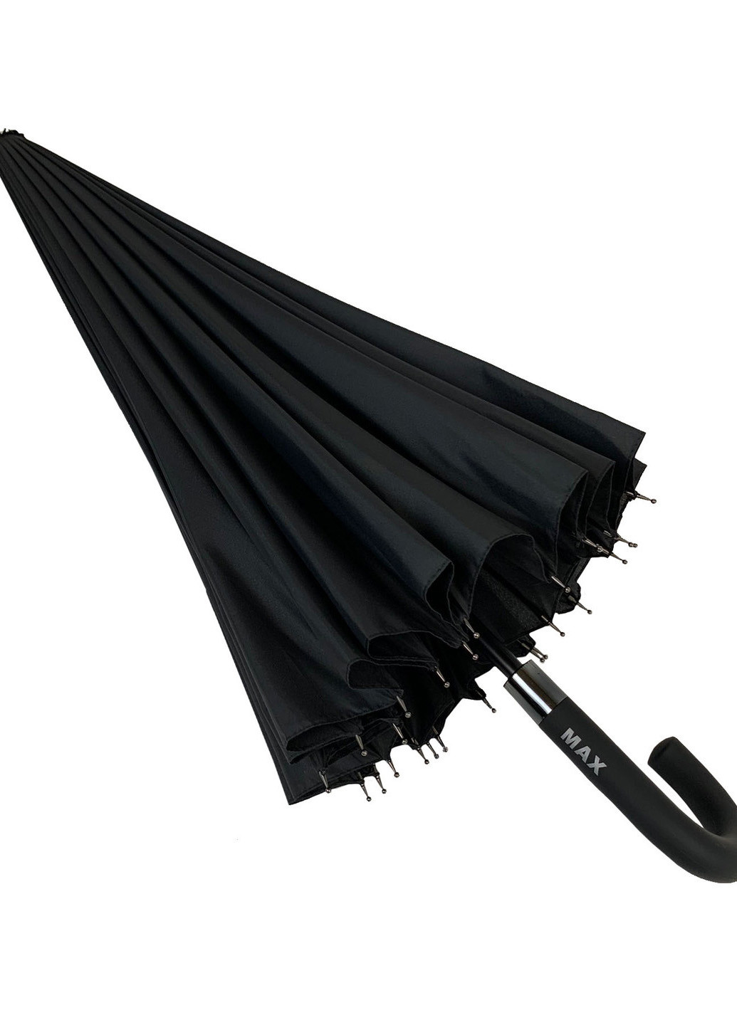 Чёрный мужской зонт механический (611) 99 см Max (189979004)