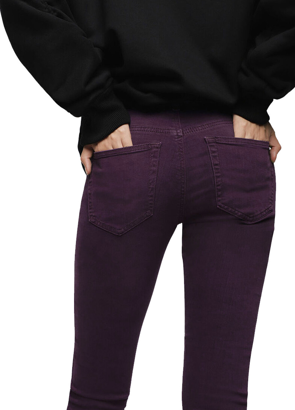 Бордовые джинсовые демисезонные зауженные брюки Diesel