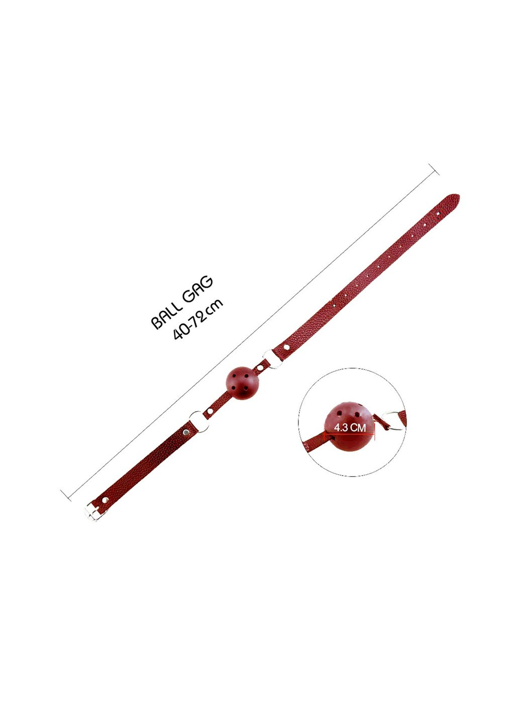 Воздухопроницаемый кляп Discretion Red Alive (255289753)