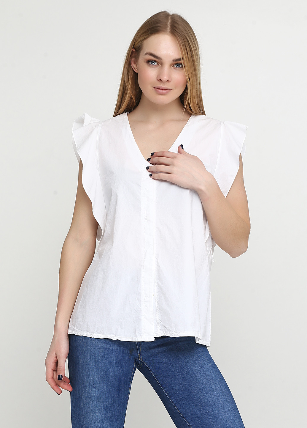 Белая летняя блуза Casadei