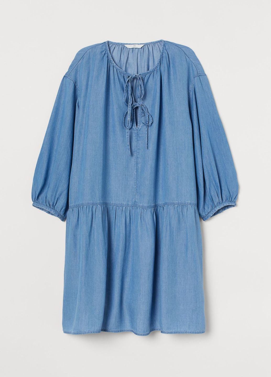 Синее кэжуал платье H&M однотонное