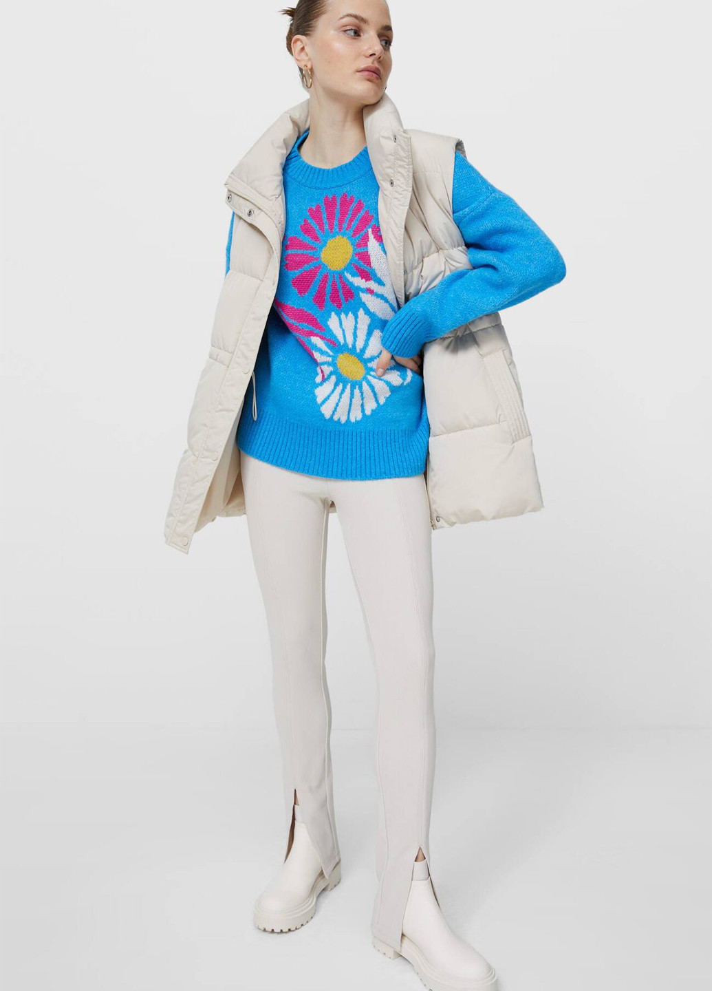 Блакитний демісезонний джемпер джемпер Stradivarius