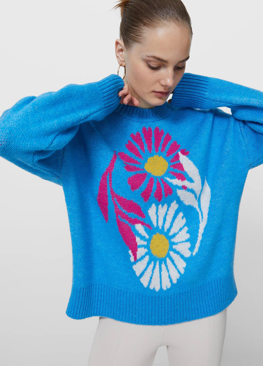 Блакитний демісезонний джемпер джемпер Stradivarius