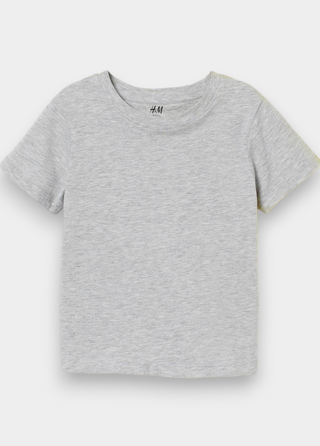 Светло-серая летняя футболка H&M