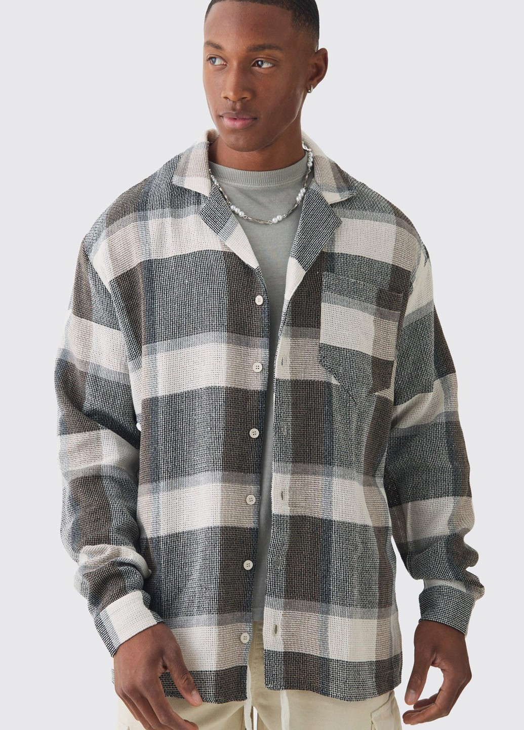 Цветная кэжуал рубашка в клетку Boohoo