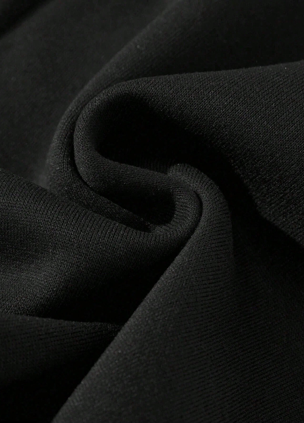 SHEIN світшот новорічний чорний кежуал поліестер, трикотаж