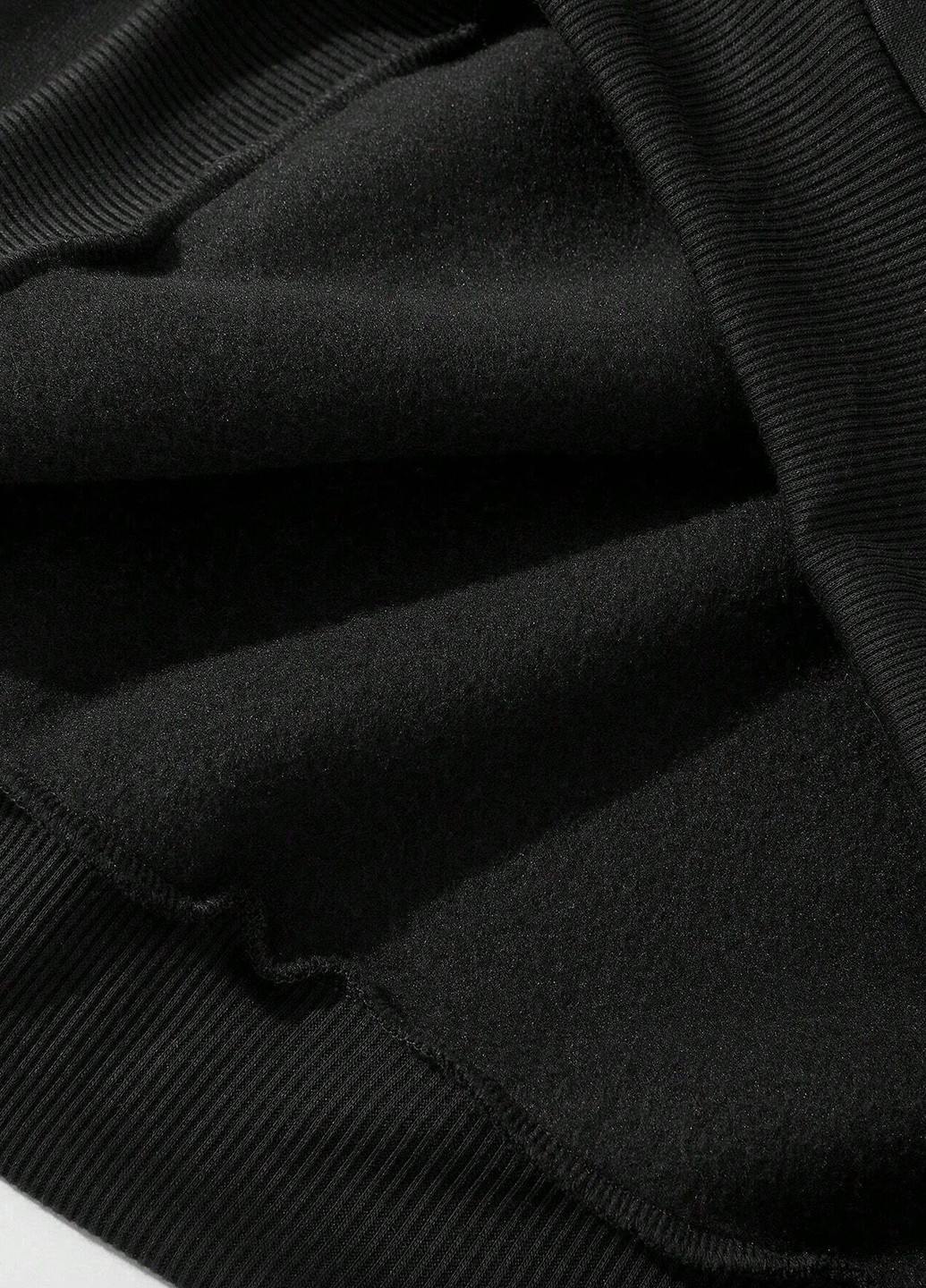 SHEIN світшот новорічний чорний кежуал поліестер, трикотаж