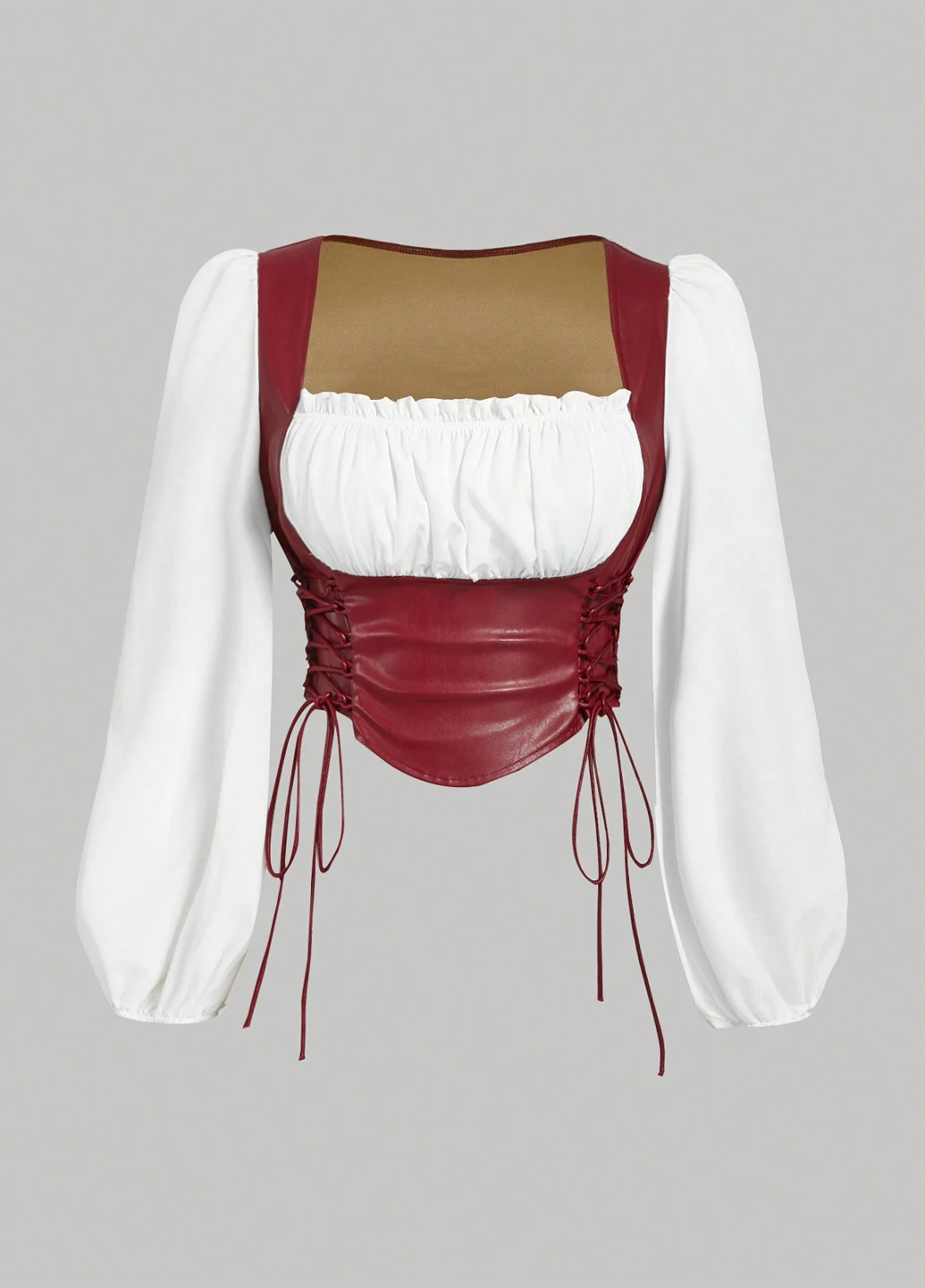 Бордовая блуза SHEIN