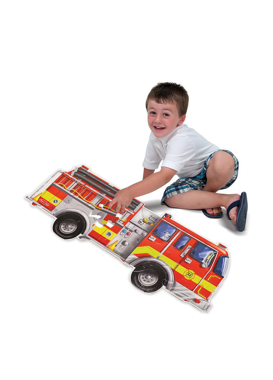 Велика пожежна машина, пазл (24 ел.), 122х46 см Melissa & Doug (251317792)