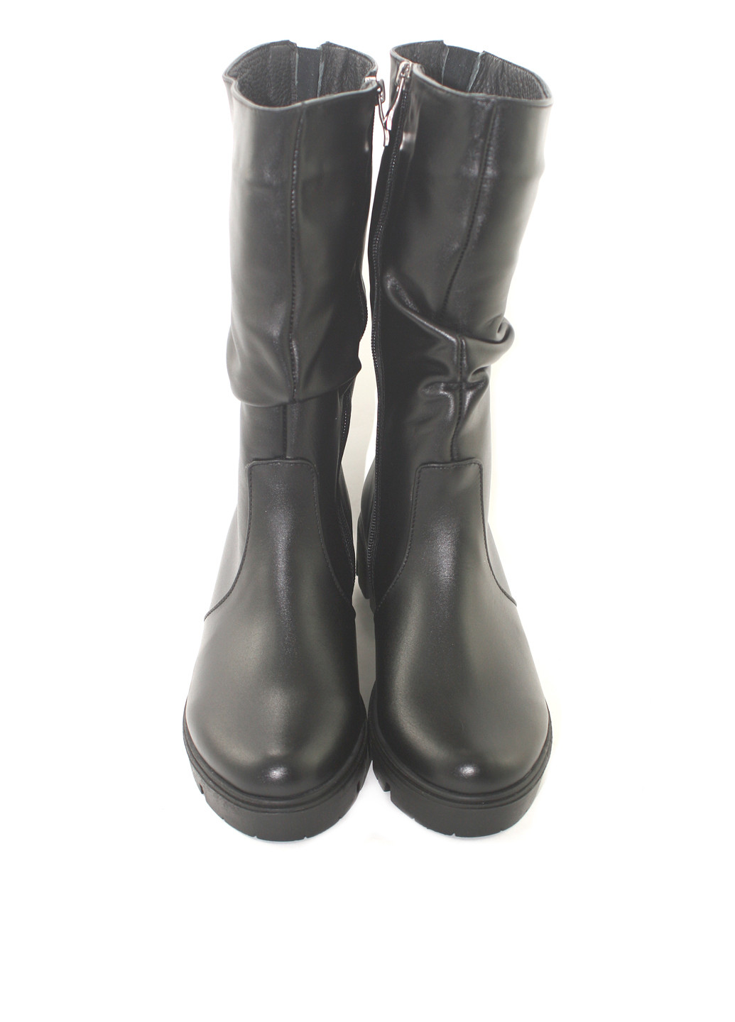 Черные зимние полусапоги Mila