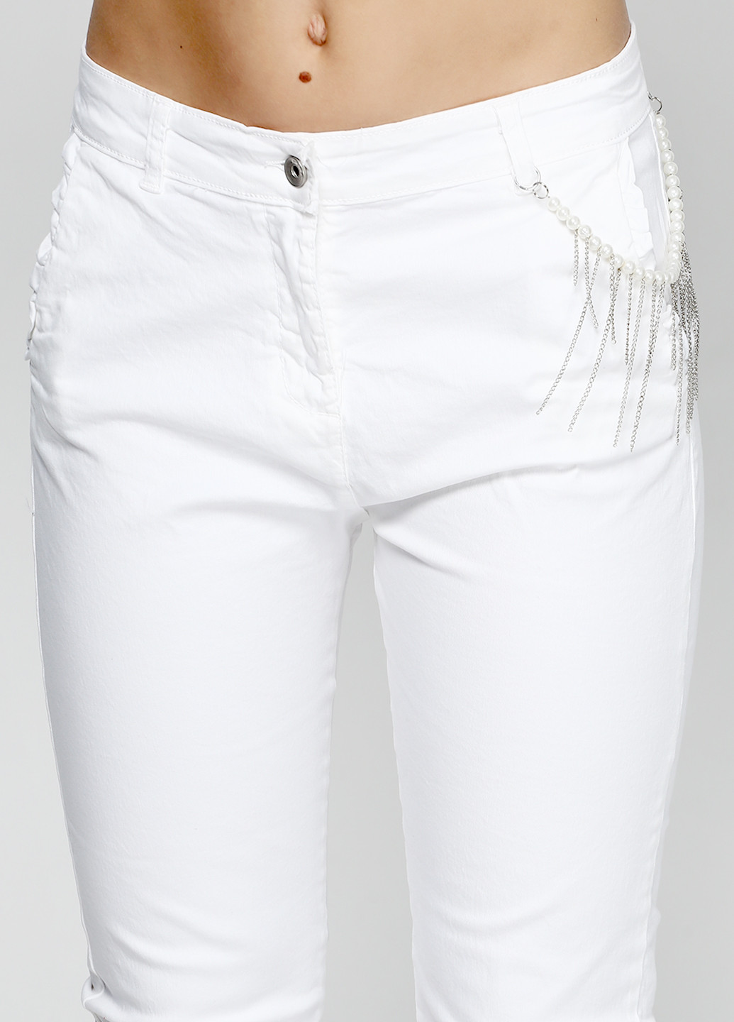 Белые кэжуал демисезонные брюки Moda Italia