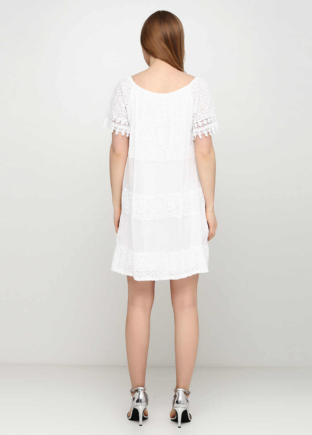 Білий кежуал сукня а-силует Made in Italy однотонна