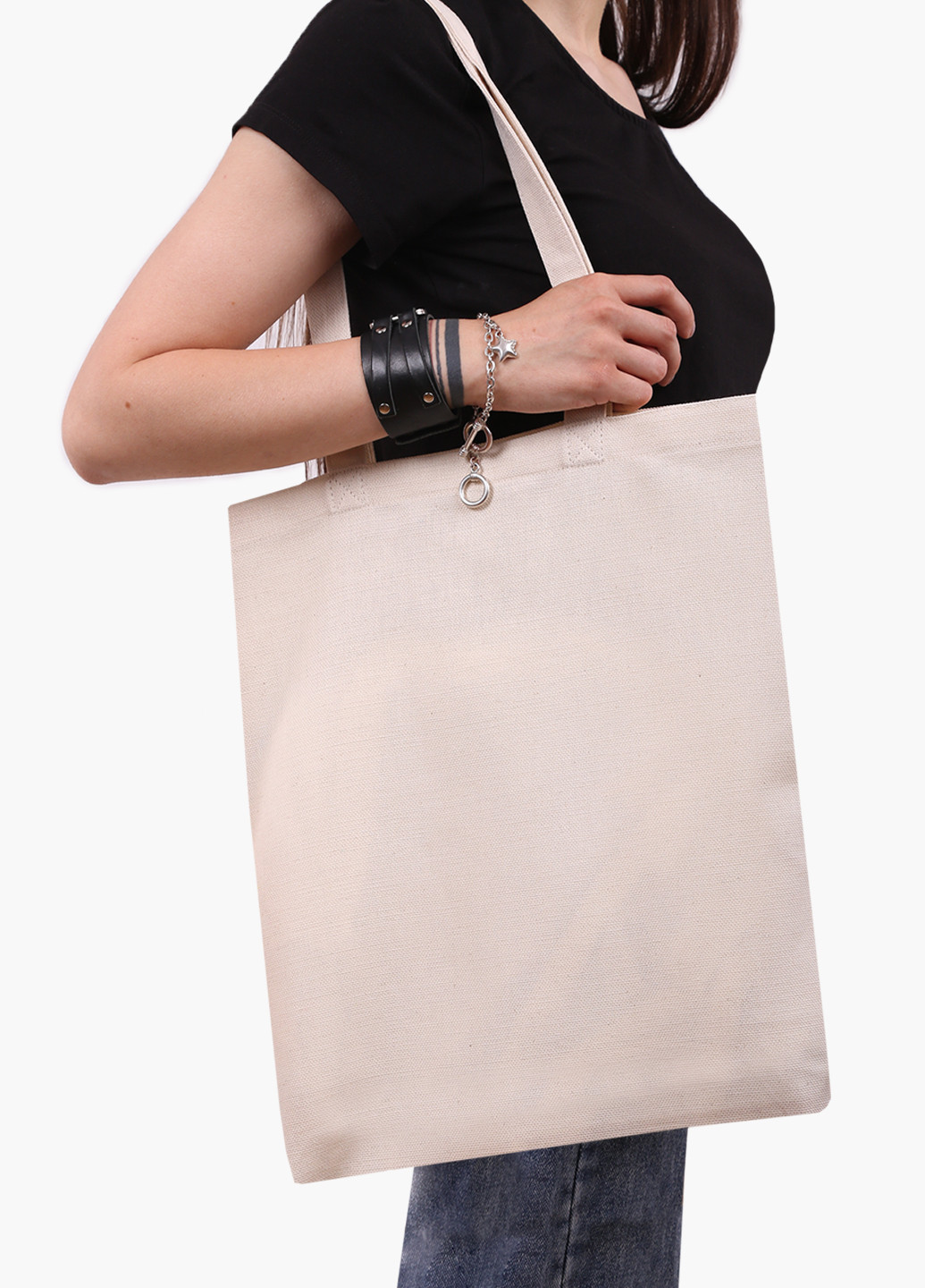 Еко сумка шоппер біла Без принту (No print) (9227-1094-WT-1) Еко сумка шоппер біла 41*35 см MobiPrint (225541028)