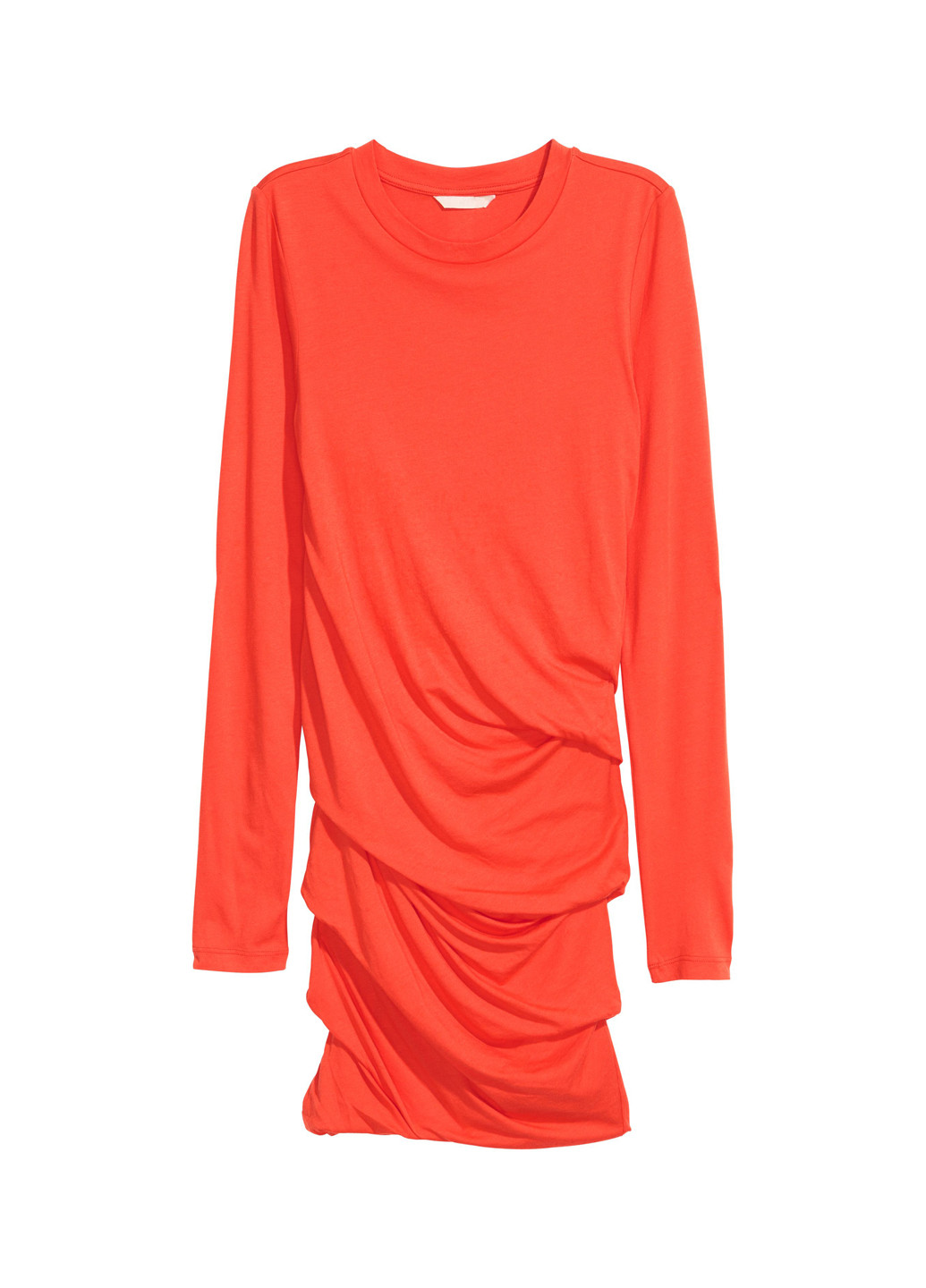 Оранжевое кэжуал платье футляр H&M однотонное