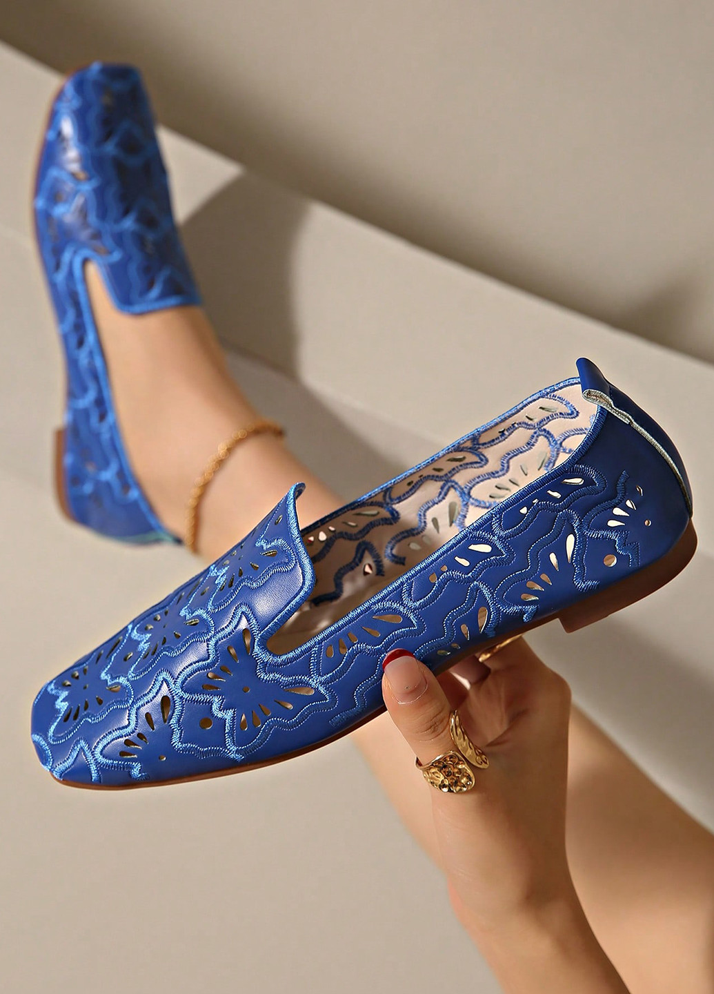 SHEIN Туфли слиперы синий з искусственная кожа, китай — демисезон (367802501)