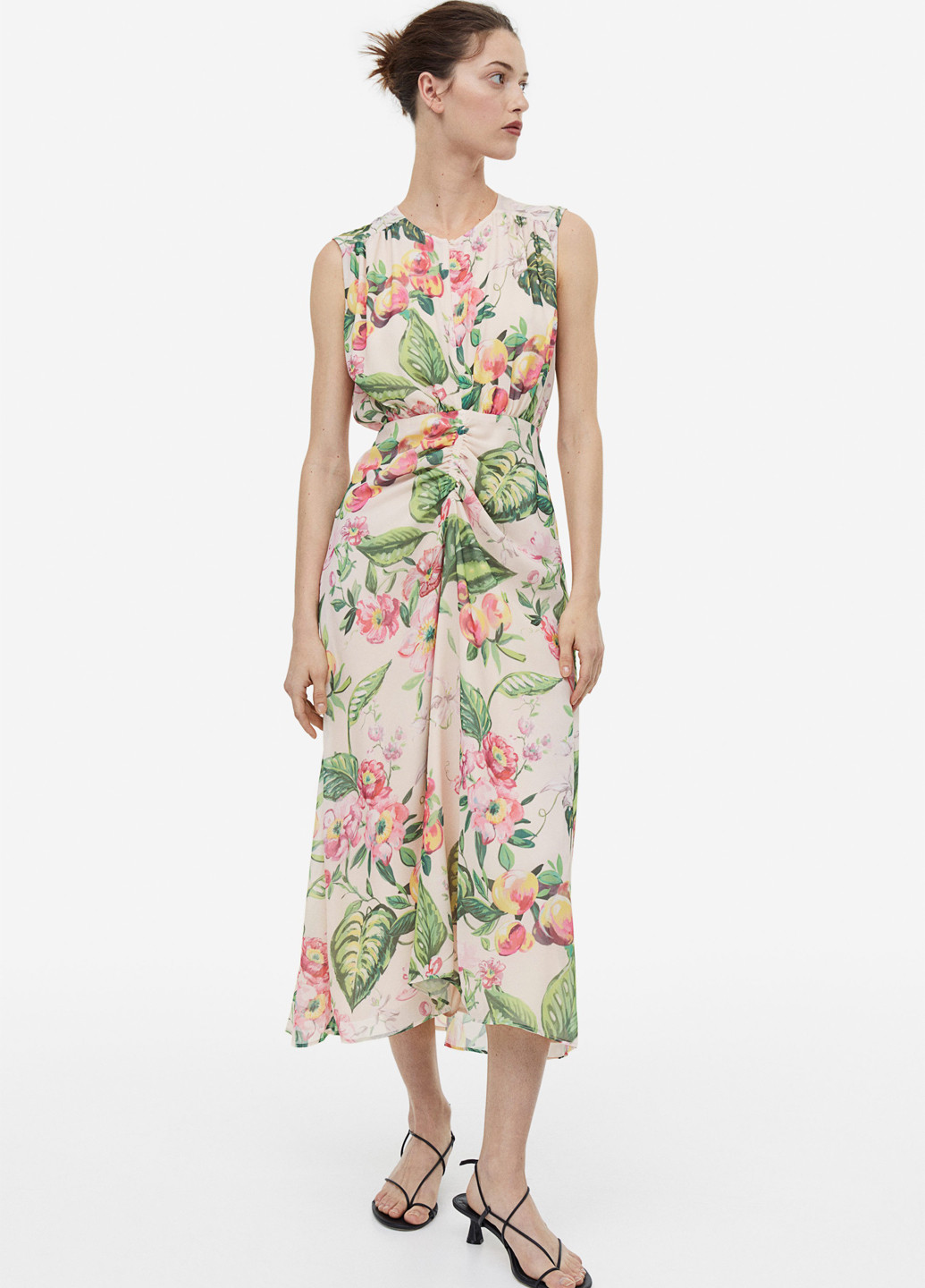 Світло-бежева кежуал сукня H&M з малюнком