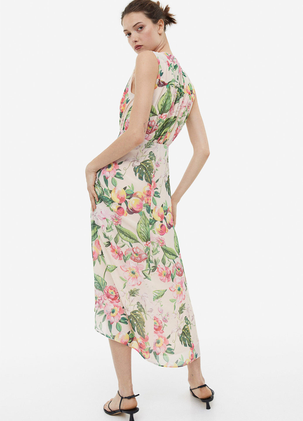 Світло-бежева кежуал сукня H&M з малюнком