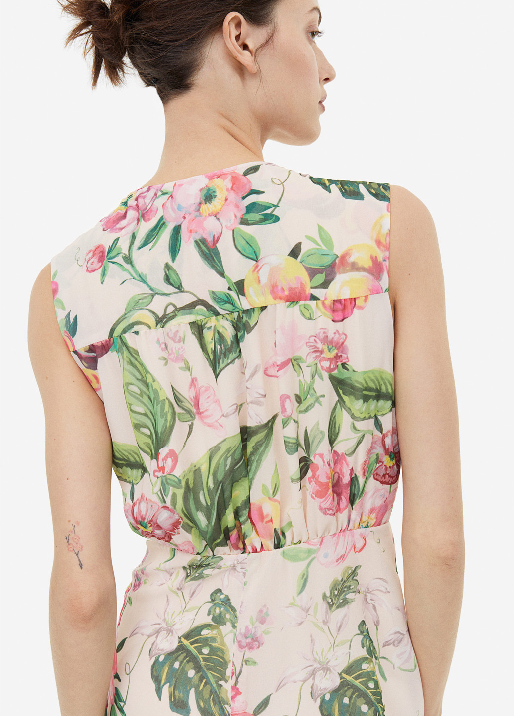 Світло-бежева кежуал сукня H&M з малюнком