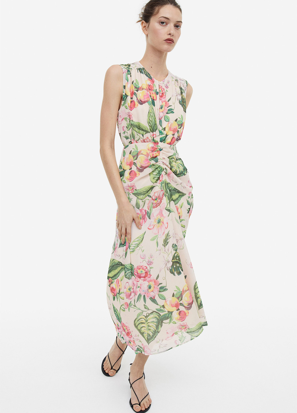 Світло-бежева кежуал сукня H&M з малюнком