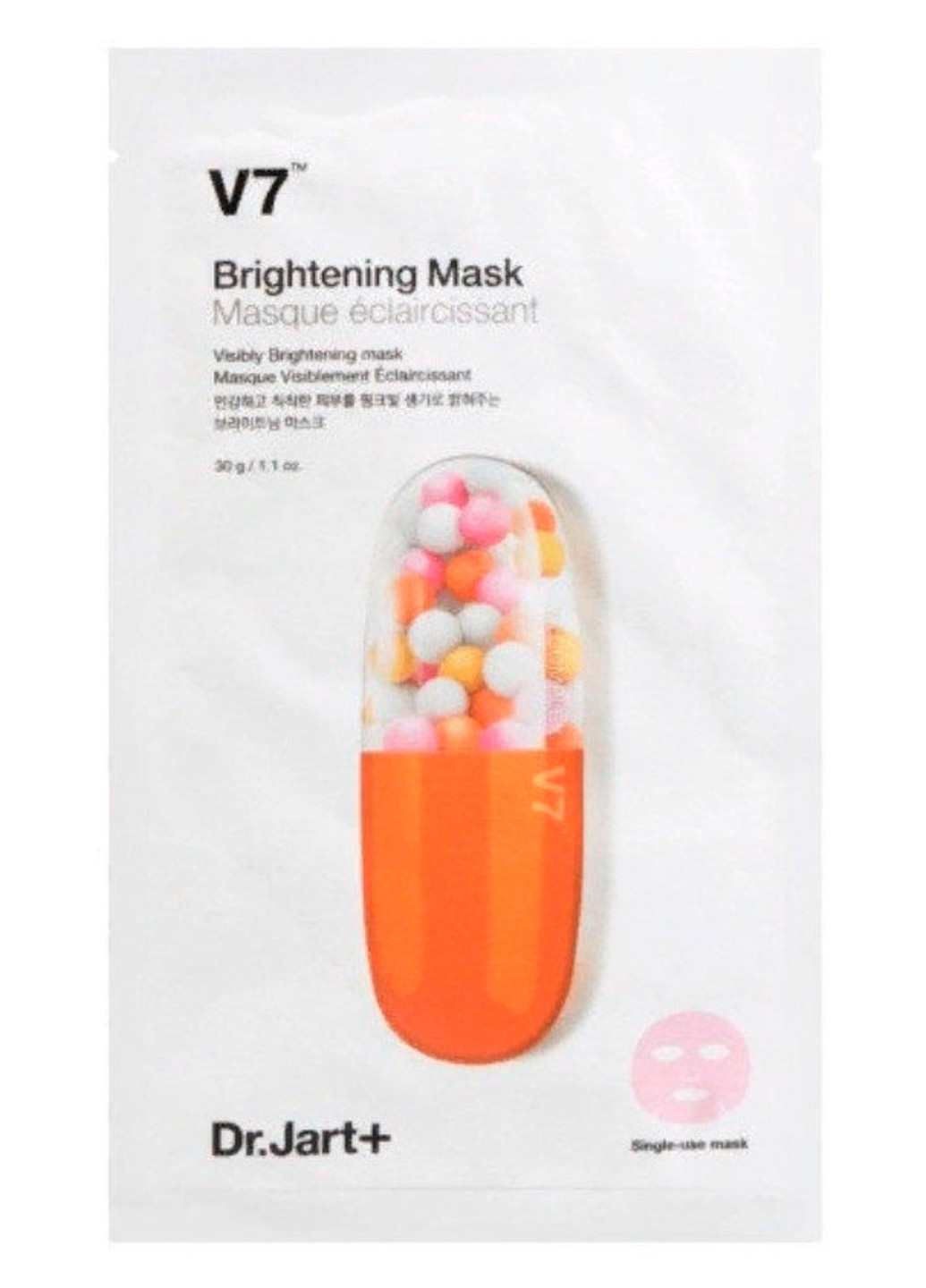 Осветляющая маска с витаминным комплексом V7 Brightening Mask (1 шт.) Dr. Jart (202415343)