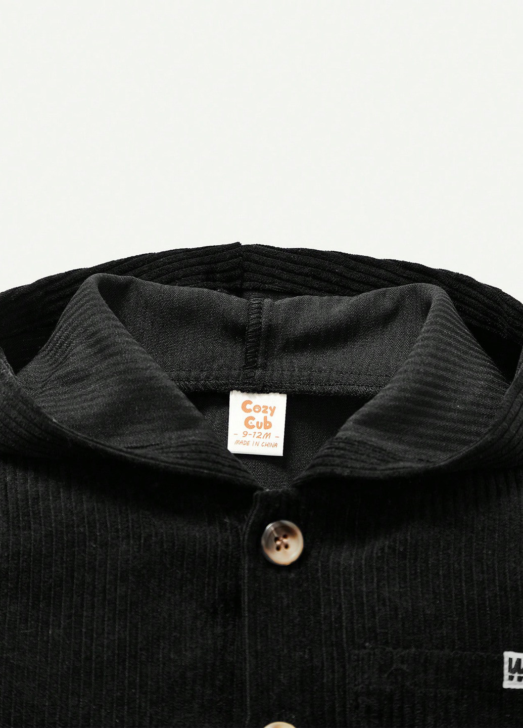 Черное демисезонное Пальто однобортное SHEIN