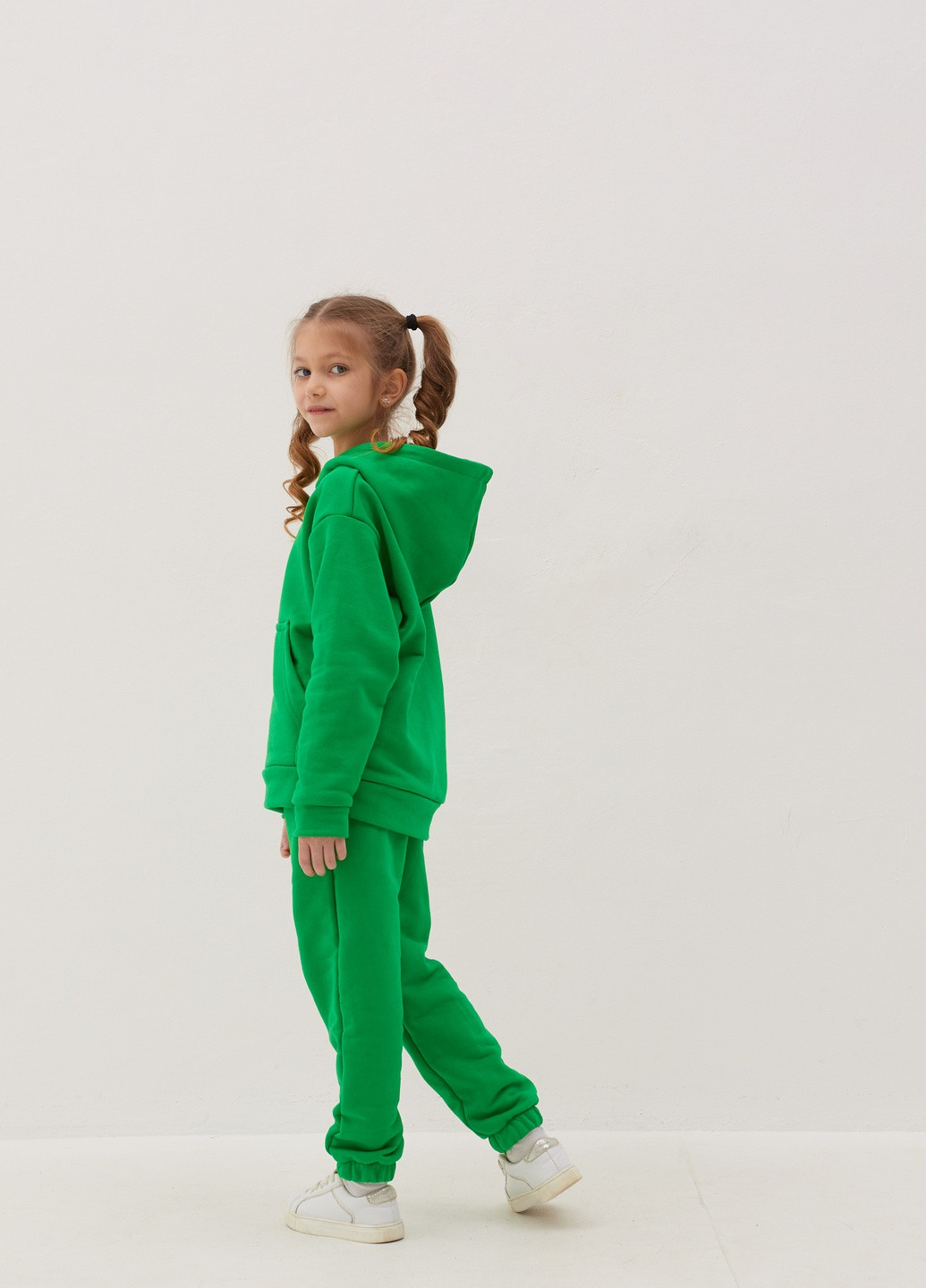 Зеленый демисезонный детский спортивный повседневный костюм beauty Kindamor весна-осень 2022
